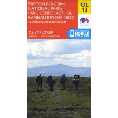 O.S. Explorer Ol 13 Brecon Beacons National Park Eastern Area/Parc Cenedlaethol Bannau Brycheiniog Ardal Ddwyreiniol - Siop y Pethe