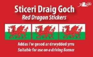 Sticeri Ddraig Goch / Red Dragon Stickers