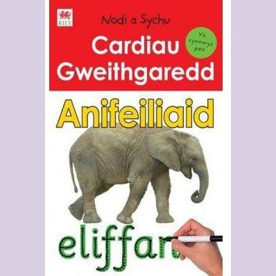 Cardiau Gweithgaredd Nodi a Sychu: Anifeiliaid Welsh books - Welsh Gifts - Welsh Crafts - Siop y Pethe