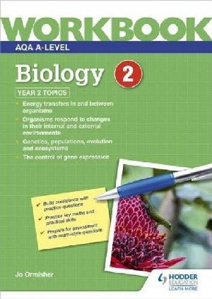 AQA A-Level Biology Workbook 2 - Jo Ormisher - Siop y Pethe