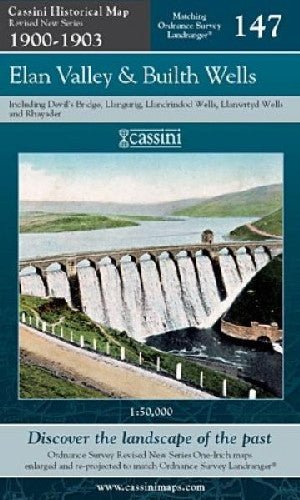 Cassini Historic Map: Revised New Series 1900-1903 - Elan Valley and Builth Wells 147 - Siop y Pethe