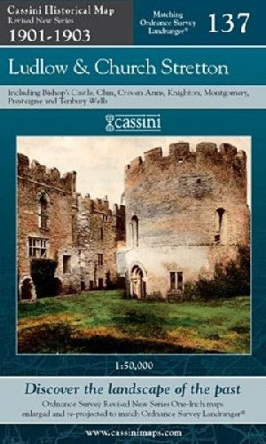 Cassini Historical Map: Revised New Series 1901-1903 - Ludlow and Church Stretton 137 - Siop y Pethe