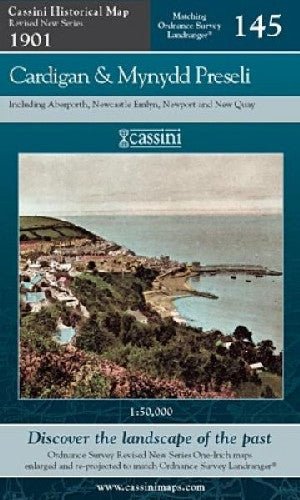 Cassini Historical Map: Revised New Series 1901 - Cardigan and Mynydd Preseli 145 - Siop y Pethe