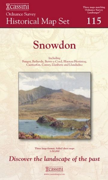 Cassini Historical Map Set: Snowdon 115 - Siop y Pethe