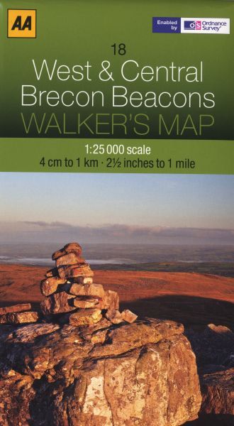 Walkers Map West & Central Brecon Beacons