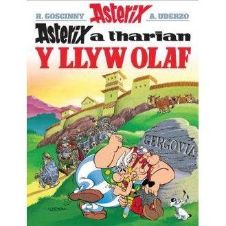 Asterix a Tharian y Llyw Olaf - René Goscinny Welsh books - Welsh Gifts - Welsh Crafts - Siop y Pethe