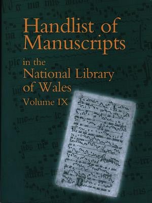 Handlist of Manuscripts Vol IX - Siop y Pethe