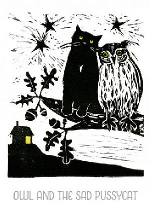 Jo Cox Poster: Owl and the Sad Pussycat - Jo Cox - Siop y Pethe