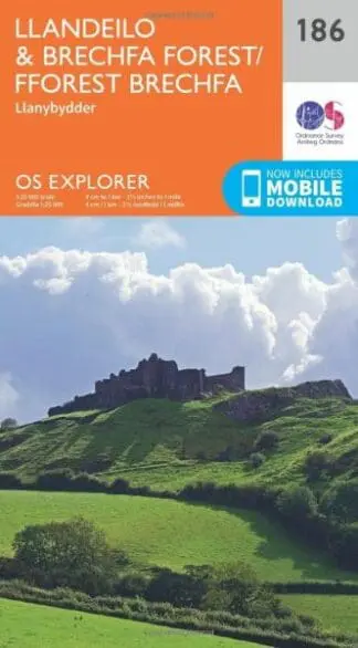 O.S. Explorer 186 Llandeilo & Brechfa Forest/Fforest Brechfa