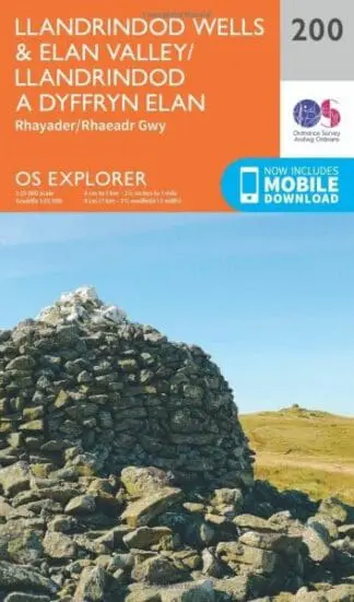 O.S. Explorer 200 Llandrindod Wells & Elan Valley/Llandrindod a Dyffryn Elan
