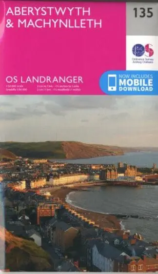O.S. Landranger 135 Aberystwyth and Machynlleth / Aberystwyth a Machynlleth