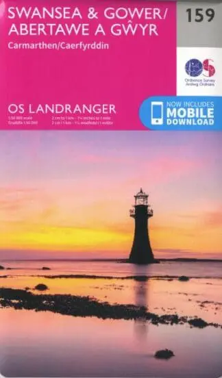 O.S. Landranger 159 Swansea and Gower, Carmarthen /Abertawe a Gŵyr, Caerfyrddin