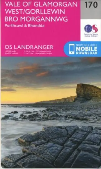 O.S. Landranger 170 Vale of Glamorgan West, Porthcawl and Rhondda /Gorllewin Bro Morgannwg, Porthcawl a Rhondda