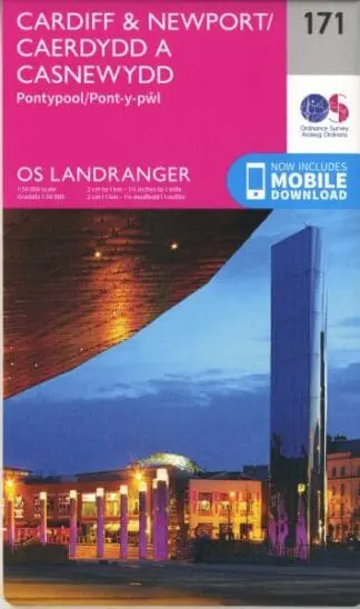 O.S. Landranger 171 Cardiff and Newport, Pontypool /Caerdydd a Casnewydd, Pont-y-Pwl