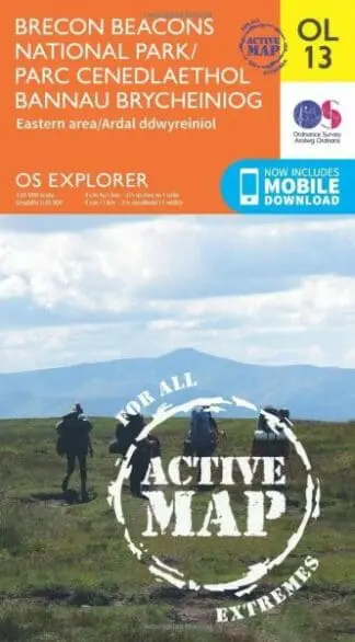 O.S. Explorer OL 13 Active Brecon Beacons National Park Eastern Area / Parc Cenedlaethol Bannau Brycheiniog Ardal Ddwyreiniol