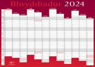 Blwyddiadur 2024 Welsh Wall Planner