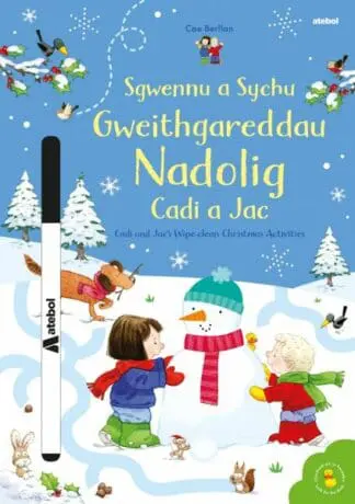 Sgwennu a Sychu – Gweithgareddau Nadolig Cadi a Jac / Cadi and Jac’s Wipe-clean Christmas Activities