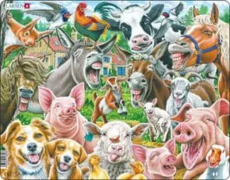Jig-so Anifeiliaid Hapus y Fferm / Happy Farm Animals Jigsaw
