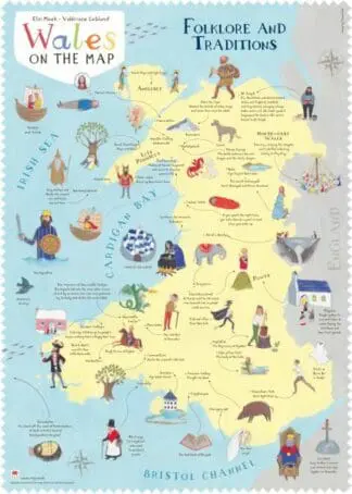 Wales on the Map: Folklore and Traditions Poster