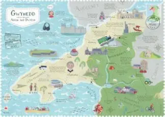 Wales on the Map: Gwynedd Poster (Arfon and Dwyfor – English)