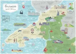 Cymru ar y Map: Poster Gwynedd (Arfon a Dwyfor – Cymraeg)