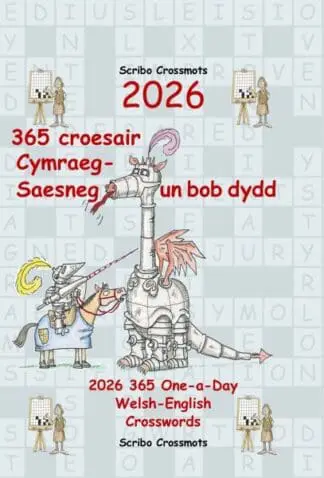 2026 365 croesair Cymraeg-Saesneg Un bob dydd / 2026 365 One-a-day Welsh-English Crosswords