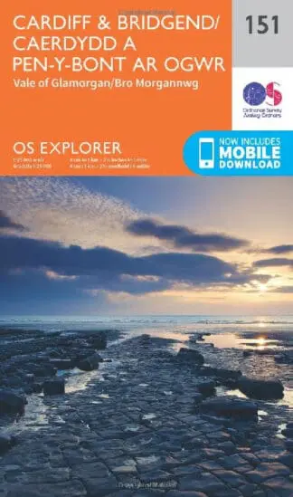 O.S. Explorer 151 Cardiff & Bridgend/Caerdydd a Pen-y-Bont ar Ogwr