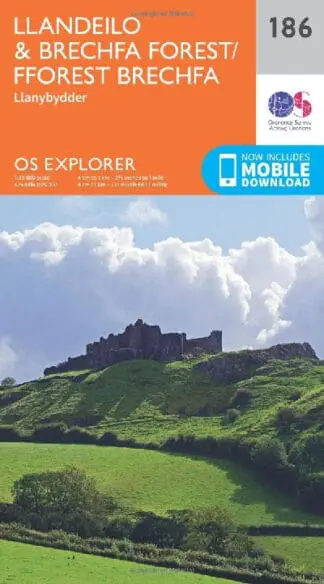 O.S. Explorer 186 Llandeilo & Brechfa Forest/Fforest Brechfa
