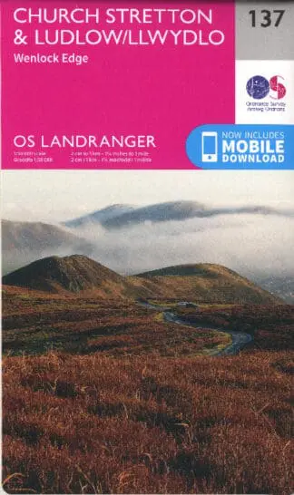 O.S. Landranger 137 Church Stretton and Ludlow, Wenlock Edge /Llwydlo, Wenlock Edge