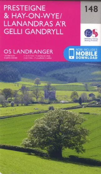 O.S. Landranger 148 Presteigne and Hay-On-Wye/Llanandras a’r Gelli Gandryll