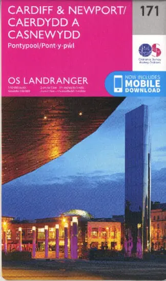 O.S. Landranger 171 Cardiff and Newport, Pontypool /Caerdydd a Casnewydd, Pont-y-Pwl