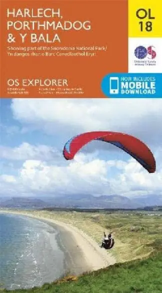 O.S. Explorer OL 18 Harlech, Porthmadog & y Bala