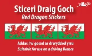 Sticeri Ddraig Goch / Red Dragon Stickers