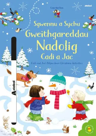 Sgwennu a Sychu – Gweithgareddau Nadolig Cadi a Jac / Cadi and Jac’s Wipe-clean Christmas Activities