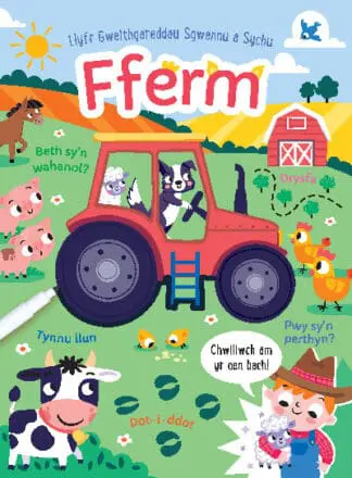 Llyfr Gweithgareddau Sgwennu a Sychu: Fferm