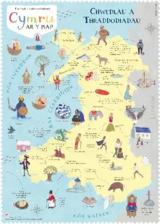 Poster Cymru ar y Map: Chwedlau a Traddodiadau