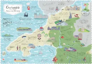 Wales on the Map: Gwynedd Poster (Arfon and Dwyfor – English)