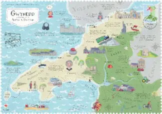 Cymru ar y Map: Poster Gwynedd (Arfon a Dwyfor – Cymraeg)