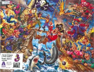 Jig-So Brwydr y Mor-Ladron/Pirate Battle Jigsaw
