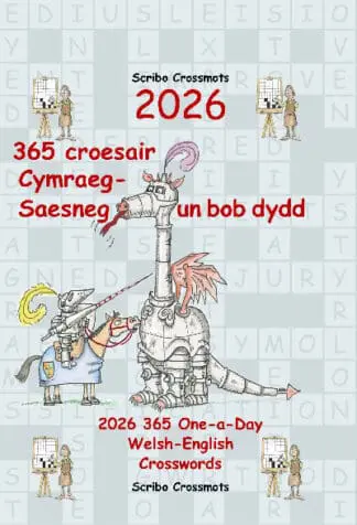 2026 365 croesair Cymraeg-Saesneg Un bob dydd / 2026 365 One-a-day Welsh-English Crosswords